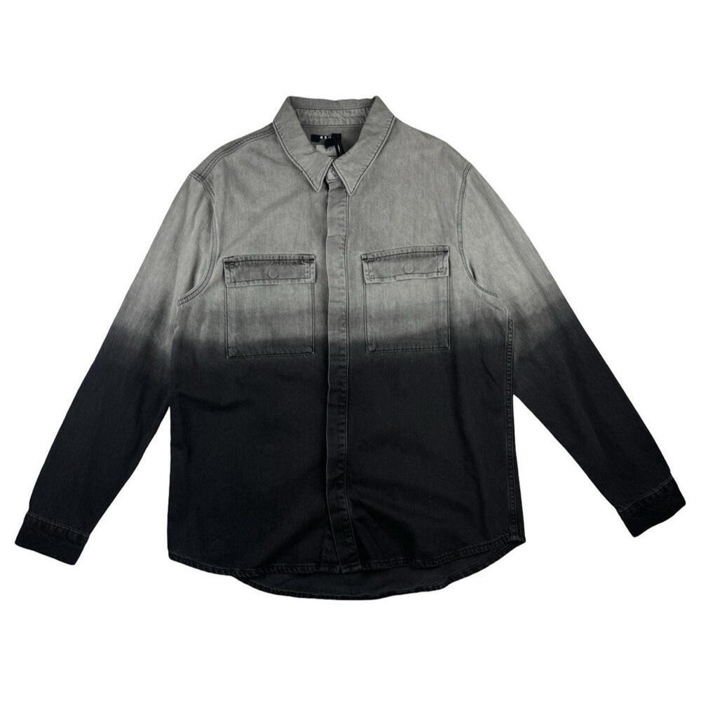 Ksubi Snakebite Denim Shirt Neutralize Grey Black Size M